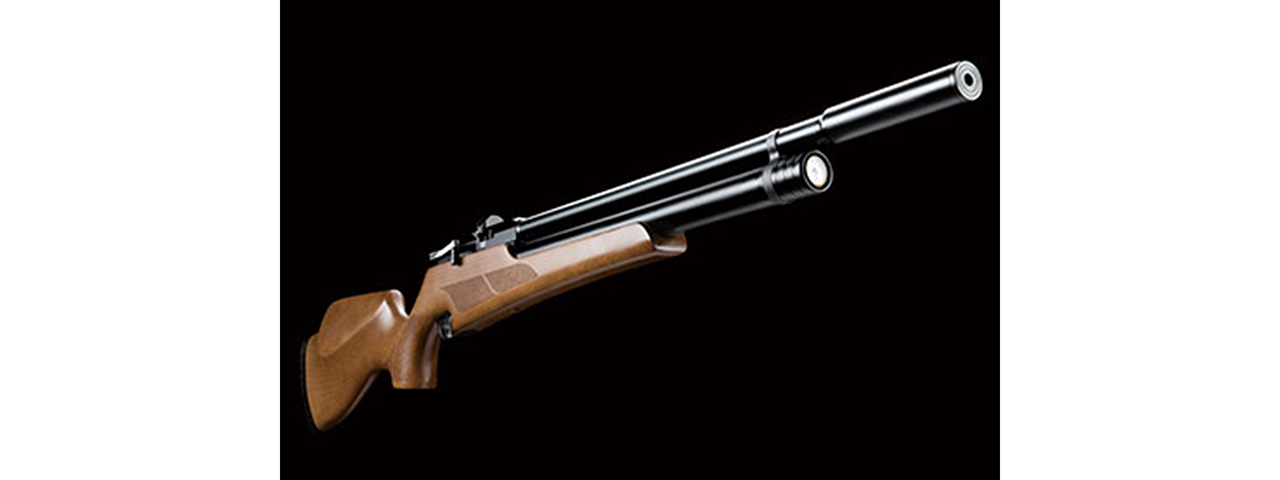 SnowPeak M16 PCP 4.5mm/5.5mm/6.35mm Caliber Air Gun - (Black/Wood)