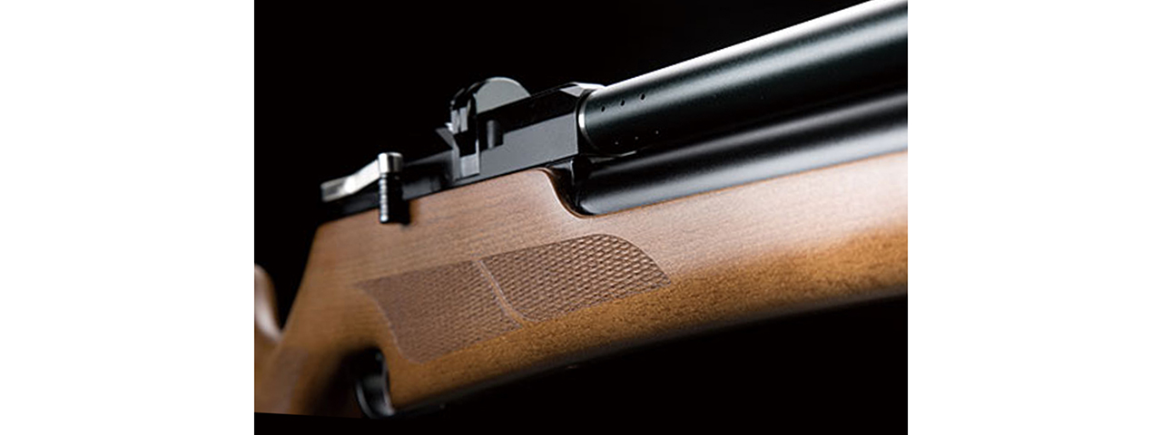 SnowPeak M16 PCP 4.5mm/5.5mm/6.35mm Caliber Air Gun - (Black/Wood)