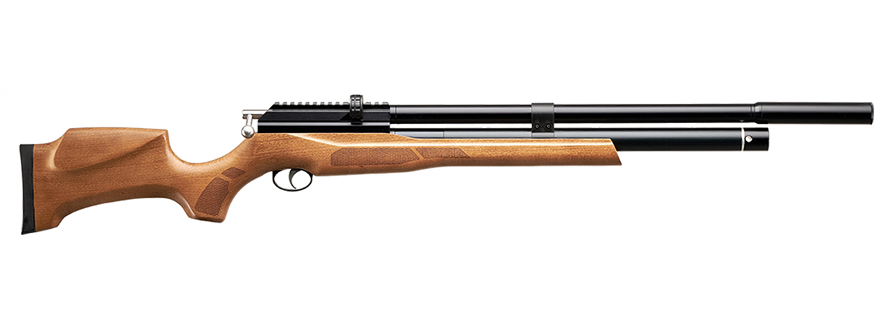 SnowPeak M25W PCP 4.5mm/5.5mm/6.35mm Caliber Air Gun - (Black/Wood)