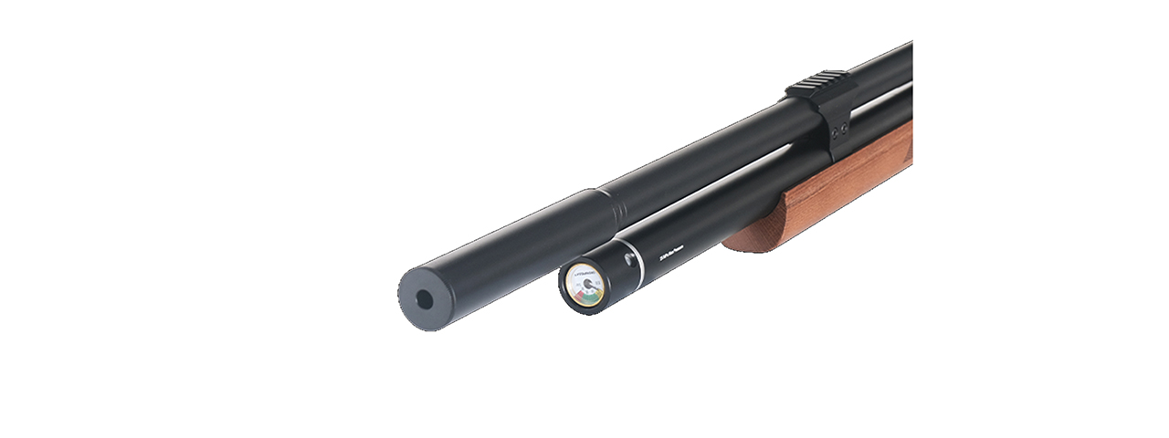 SnowPeak M25W PCP 4.5mm/5.5mm/6.35mm Caliber Air Gun - (Black/Wood)