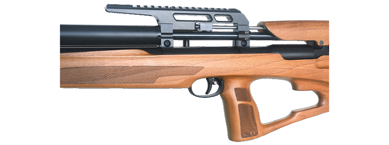 SnowPeak P35X PCP 4.5mm/5.5mm/6.35mm Caliber Air Gun - (Black/Wood)