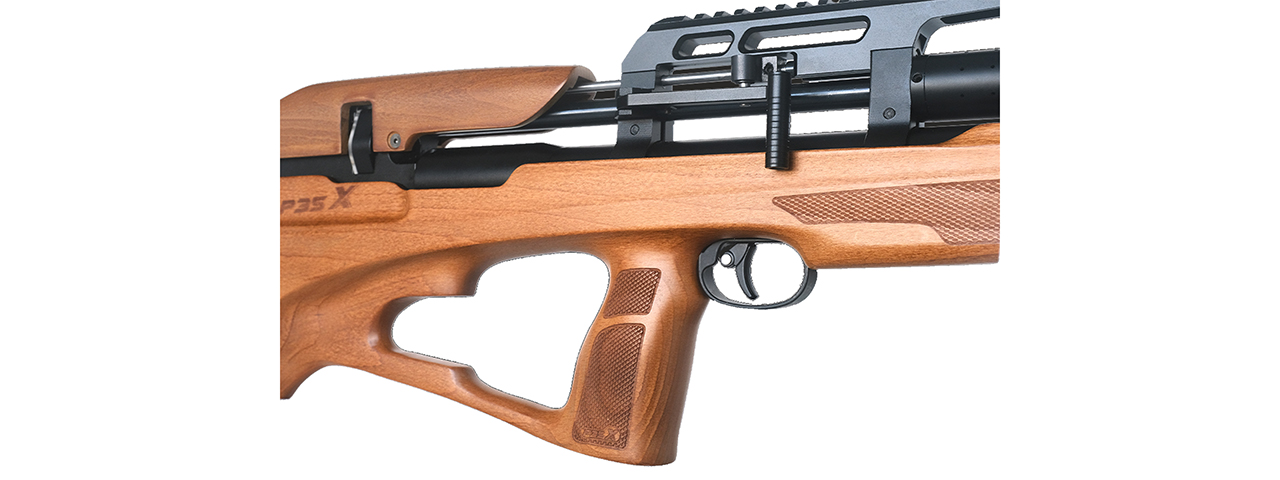 SnowPeak P35X PCP 4.5mm/5.5mm/6.35mm Caliber Air Gun - (Black/Wood)
