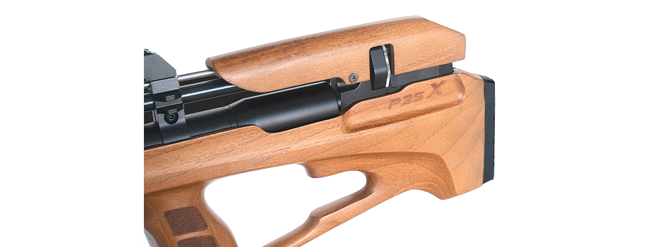 SnowPeak P35X PCP 4.5mm/5.5mm/6.35mm Caliber Air Gun - (Black/Wood)