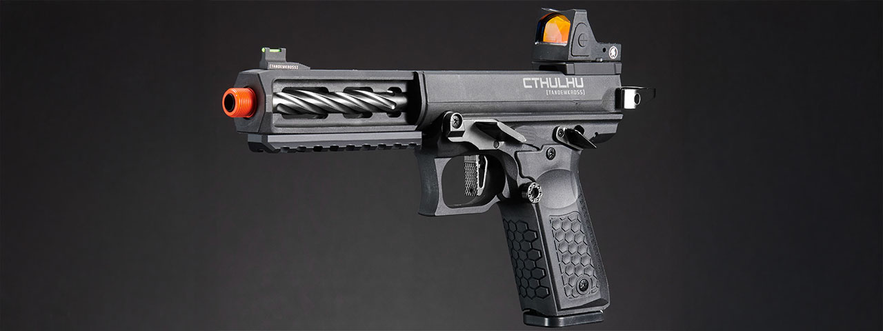 Lancer Tactical x Tandemkross CTHULHU Gas Blow Back Pistol w/ Red Dot Reflex Sight - (Black)