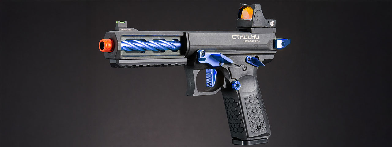 Lancer Tactical x Tandemkross CTHULHU Gas Blow Back Pistol w/ Red Dot Reflex Sight - (Blue)