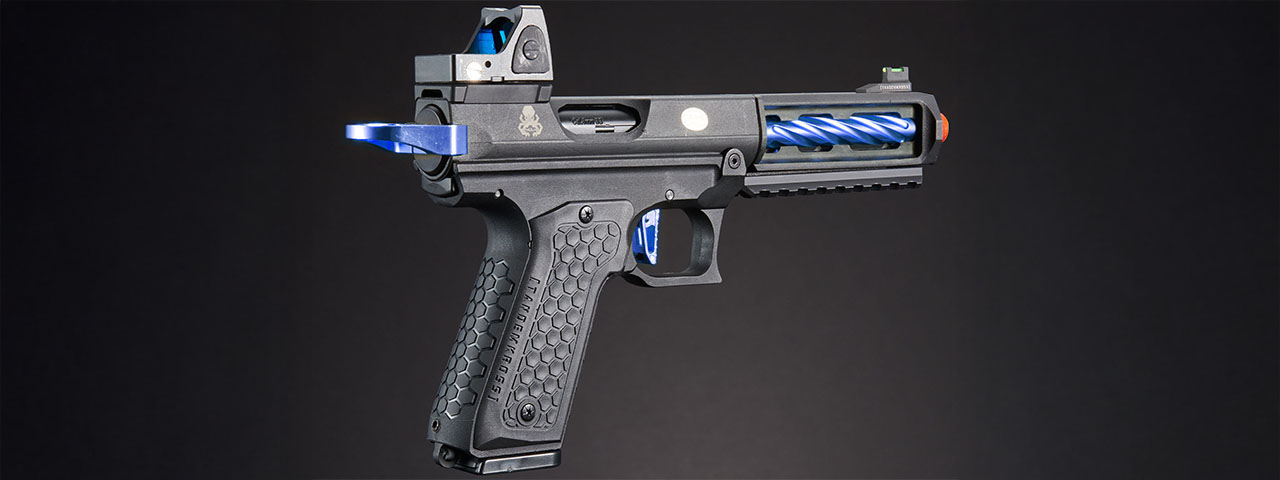 Lancer Tactical x Tandemkross CTHULHU Gas Blow Back Pistol w/ Red Dot Reflex Sight - (Blue)