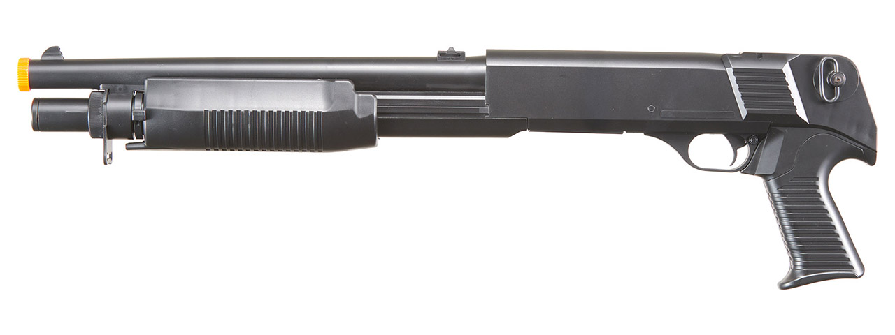 WELL FIRE M16A5 CQB SPRING AIRSOFT RIFLE W/ LASER, FOREGRIP (COLOR: BLACK)