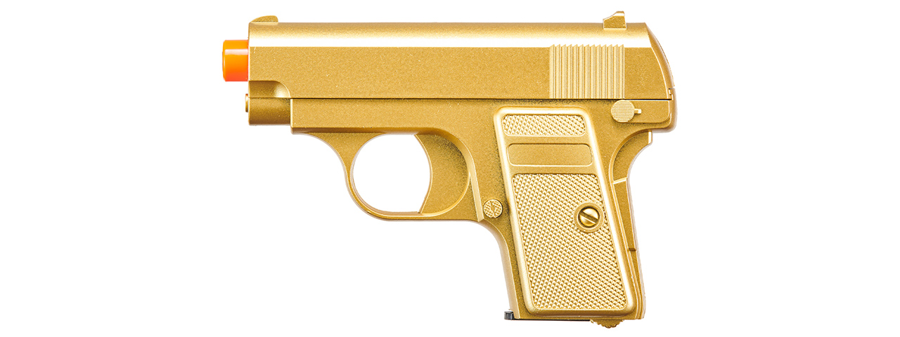 Lancer Tactical M222 Spring Powered Airsoft Pistol (Color: Gold)