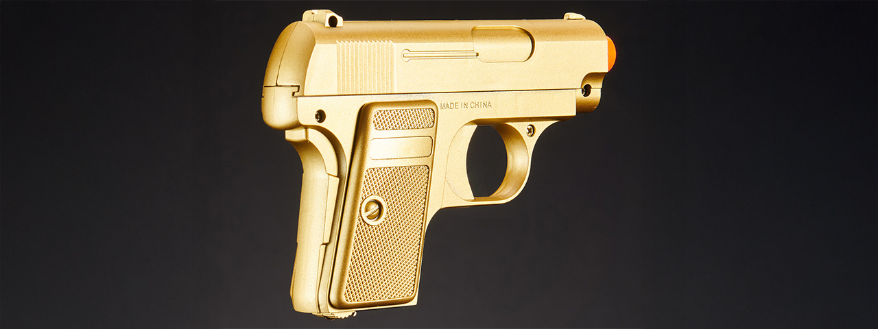 Lancer Tactical M222 Spring Powered Airsoft Pistol (Color: Gold)