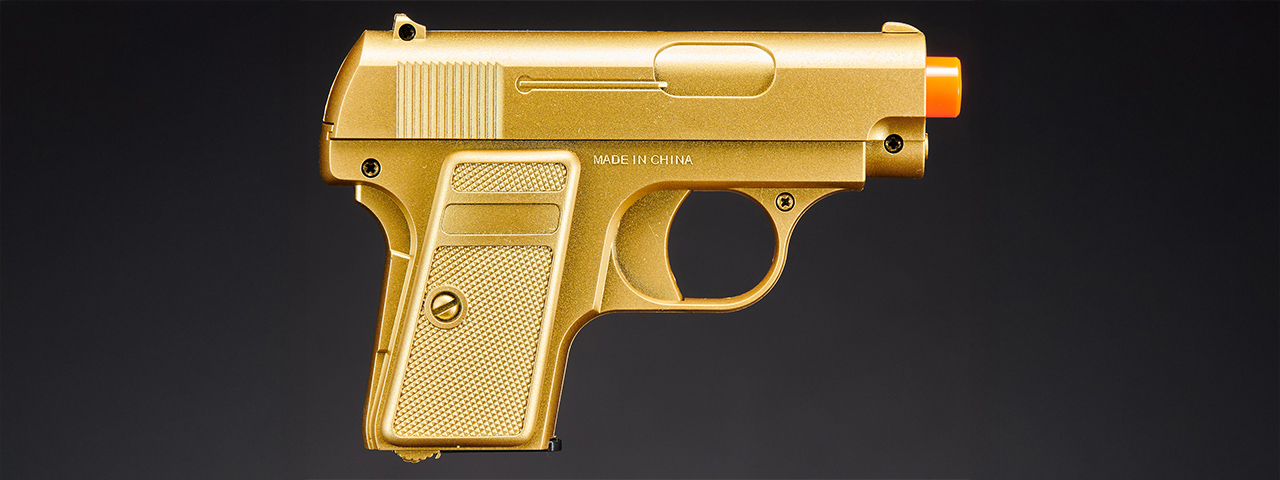 Omega Dual Spring Powered Airsoft Pistols (Color: Black & Gold)