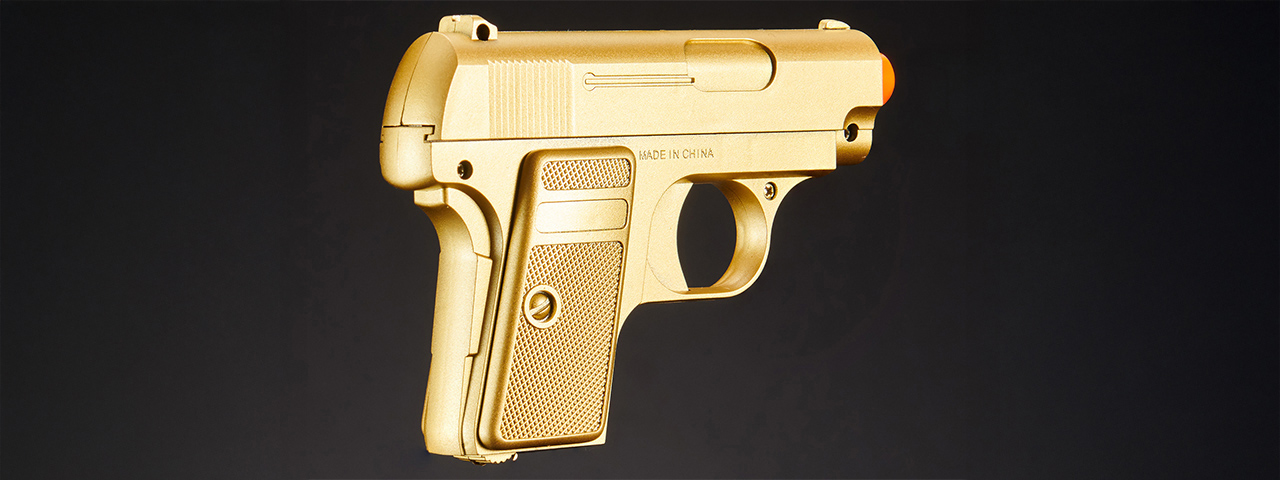 Omega Dual Spring Powered Airsoft Pistols (Color: Black & Gold)