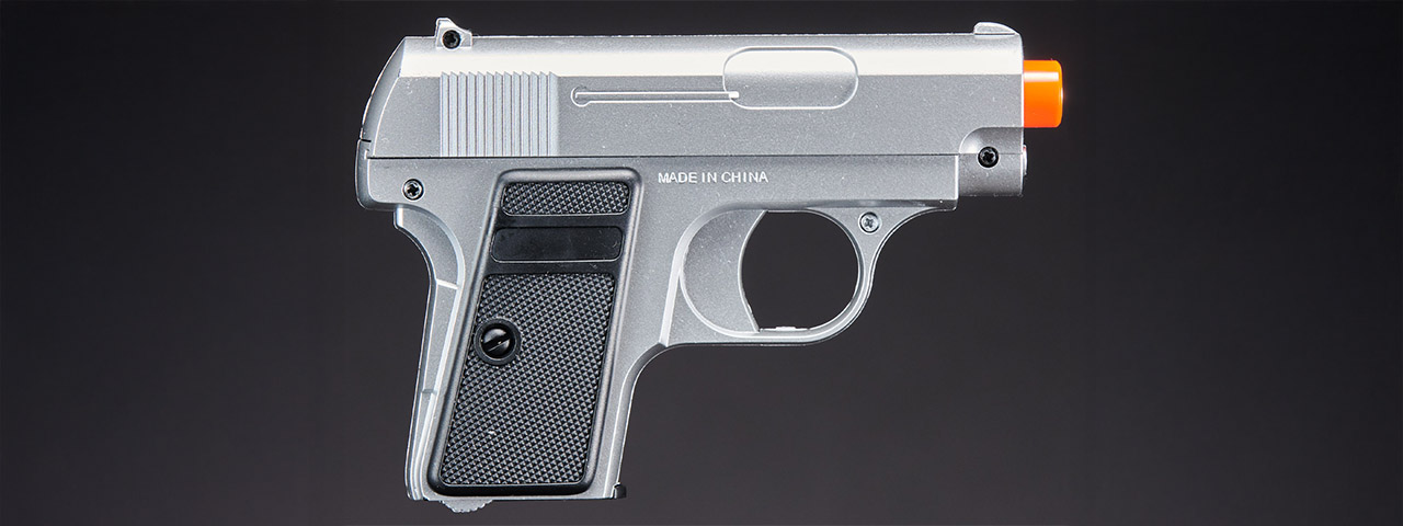 Lancer Tactical M222 Spring Powered Airsoft Pistol (Color: Silver)