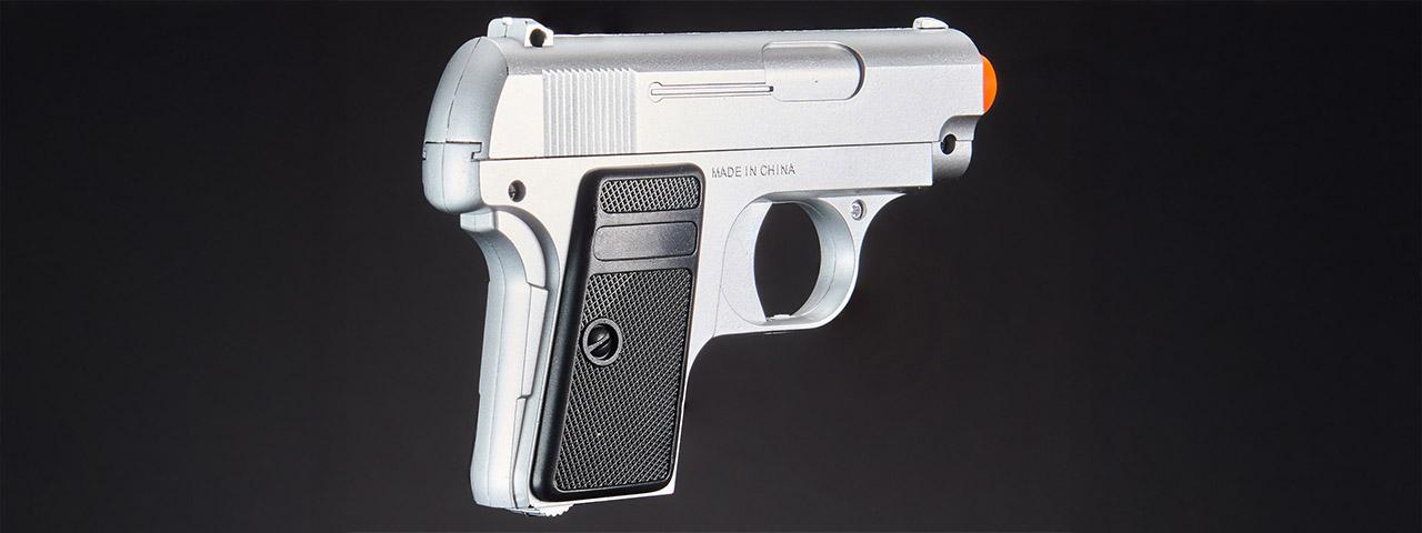 Lancer Tactical M222 Spring Powered Airsoft Pistol (Color: Silver)