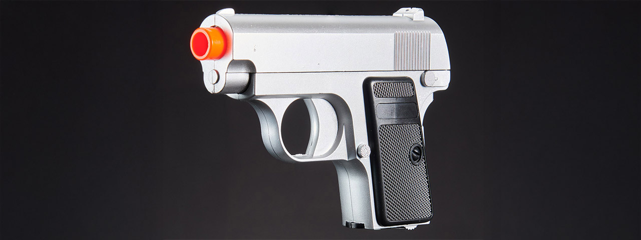 Lancer Tactical M222 Spring Powered Airsoft Pistol (Color: Silver)