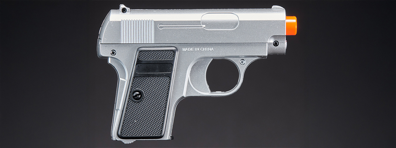 Omega Dual Spring Powered Airsoft Pistols (Color: Black & Silver)