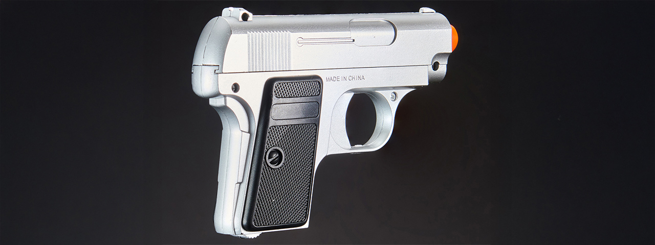 Omega Dual Spring Powered Airsoft Pistols (Color: Black & Silver)