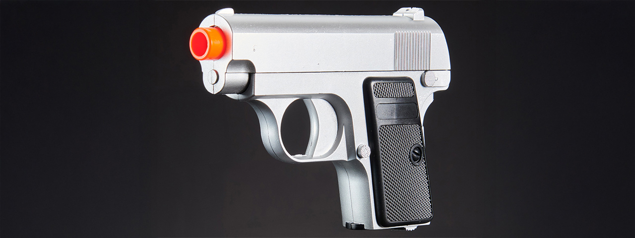 Omega Dual Spring Powered Airsoft Pistols (Color: Black & Silver)
