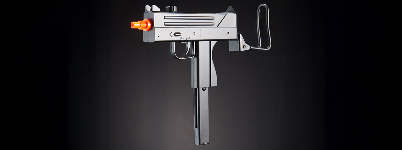 DOUBLE EAGLE AIRSOFT M42F SPRING UZI PISTOL W/ FOLDABLE STOCK - BLACK
