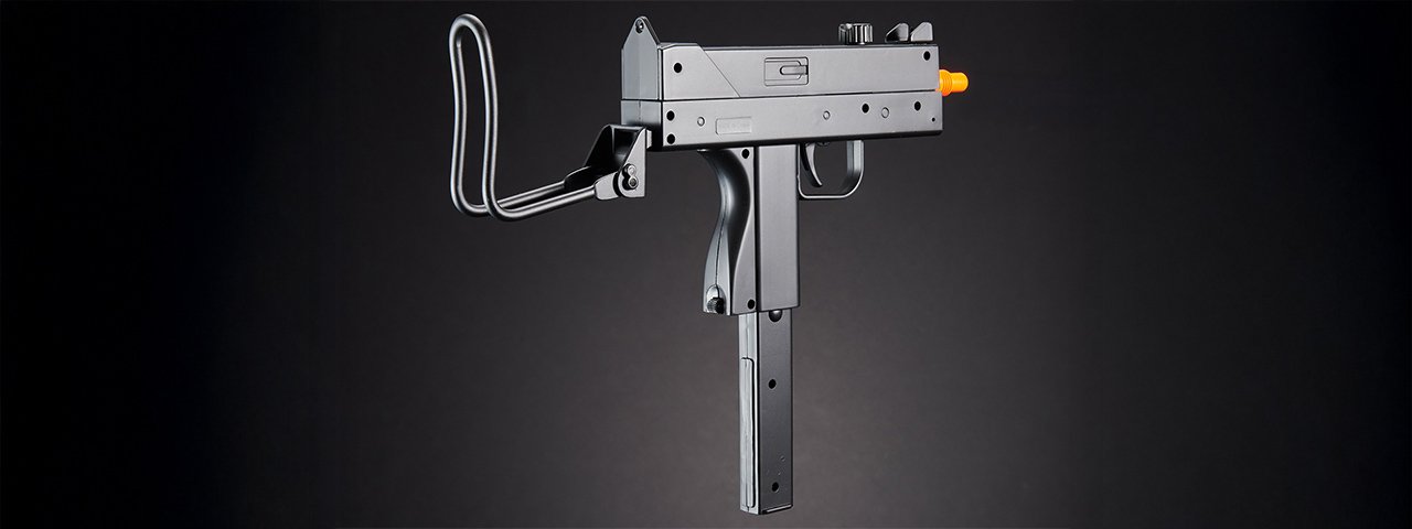 DOUBLE EAGLE AIRSOFT M42F SPRING UZI PISTOL W/ FOLDABLE STOCK - BLACK