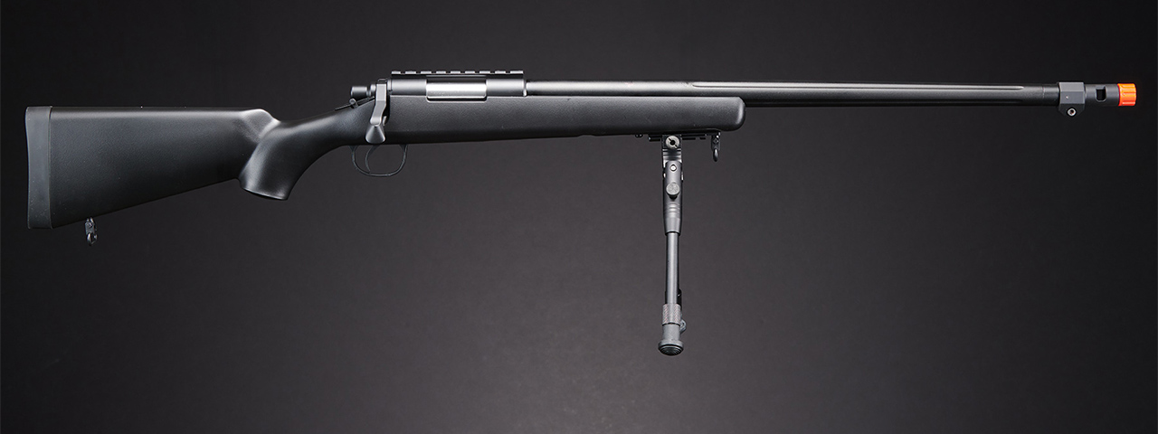 WELL MB07BBIP VSR-10 BOLT ACTION RIFLE w/FLUTED BARREL & BIPOD (COLOR: BLACK)