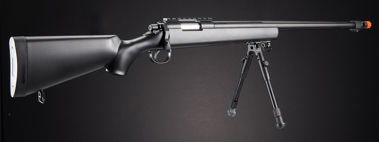 WELL MB07BBIP VSR-10 BOLT ACTION RIFLE w/FLUTED BARREL & BIPOD (COLOR: BLACK)