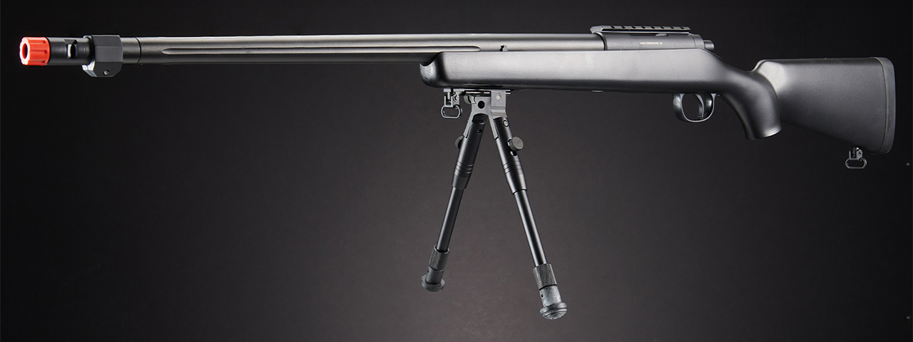 WELL MB07BBIP VSR-10 BOLT ACTION RIFLE w/FLUTED BARREL & BIPOD (COLOR: BLACK)