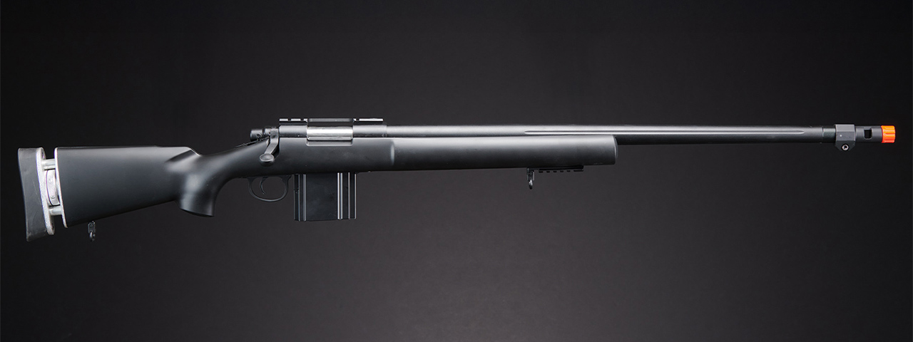 WELL AIRSOFT M24/M28 BOLT ACTION RIFLE W/ FIXED STOCK FLUTED BARREL
