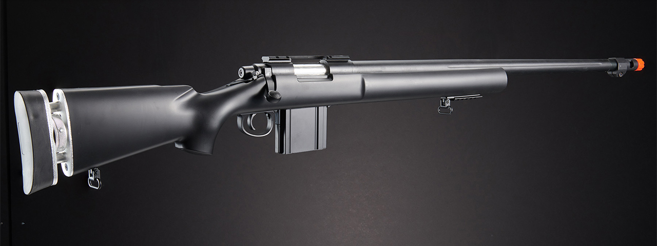 WELL AIRSOFT M24/M28 BOLT ACTION RIFLE W/ FIXED STOCK FLUTED BARREL