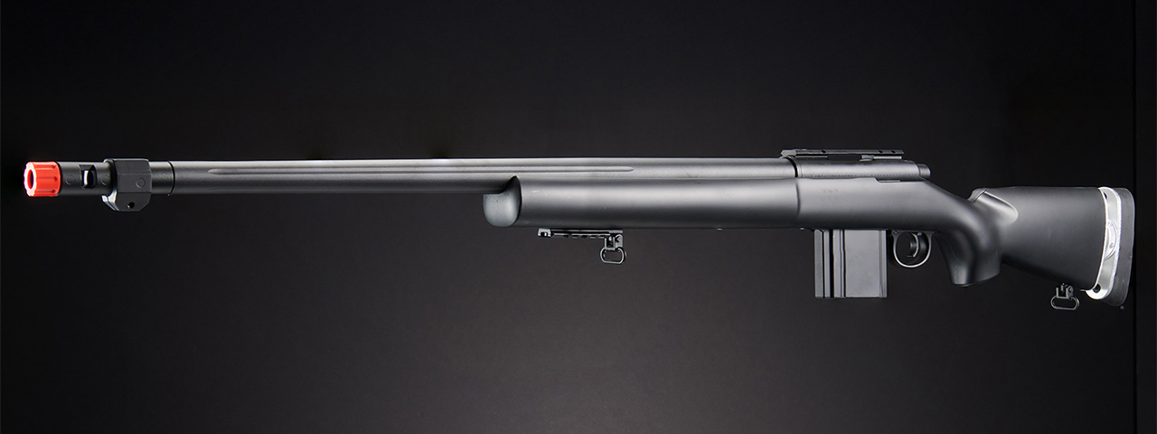 WELL AIRSOFT M24/M28 BOLT ACTION RIFLE W/ FIXED STOCK FLUTED BARREL