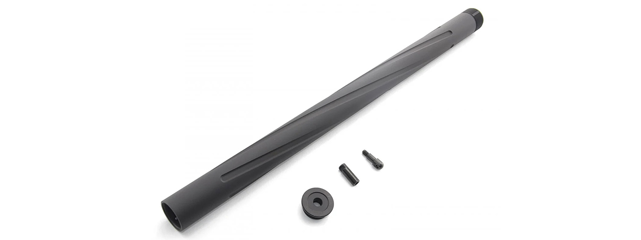 Modify MOD24 Outer Barrel - Short Spiral Fluted w/ Bipod Studs & Muzzle Cap Modify MOD24 Outer Barrel - Short Spiral Fluted w/ Bipod Studs & Muzzle Cap