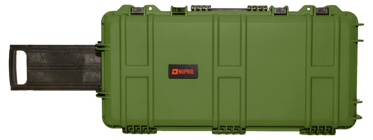 Nuprol Premium Medium 31.5" Hard Rifle Case with Wave Foam - (Green)