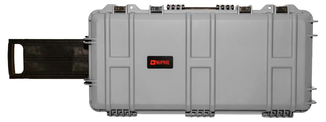 Nuprol Premium Medium 31.5" Hard Rifle Case with Wave Foam - (Gray)