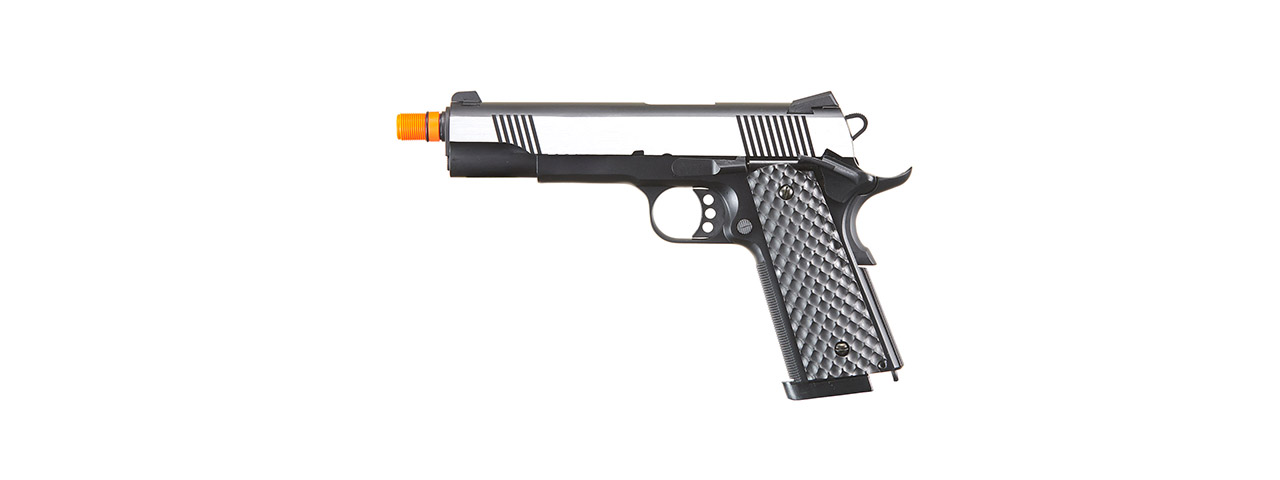 Raven Airsoft MEU Gas Blowback Pistol - Black & Silver