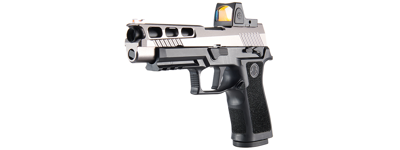 Sig Sauer Proforce P320 XCarry GBB Pistol w/ PH+ P320/M17 Slide & Lancer Tactical Red Dot Reflex Sight - (Gray)
