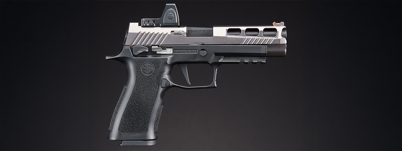 Sig Sauer Proforce P320 XCarry GBB Pistol w/ PH+ P320/M17 Slide & Lancer Tactical Red Dot Reflex Sight - (Gray)