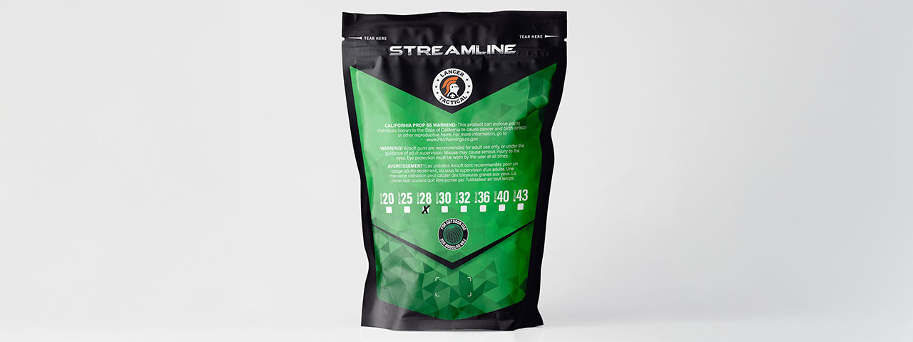 Lancer Tactical 3570 Round 0.28g Streamline Competition Grade Outdoor BBs (Color: White)