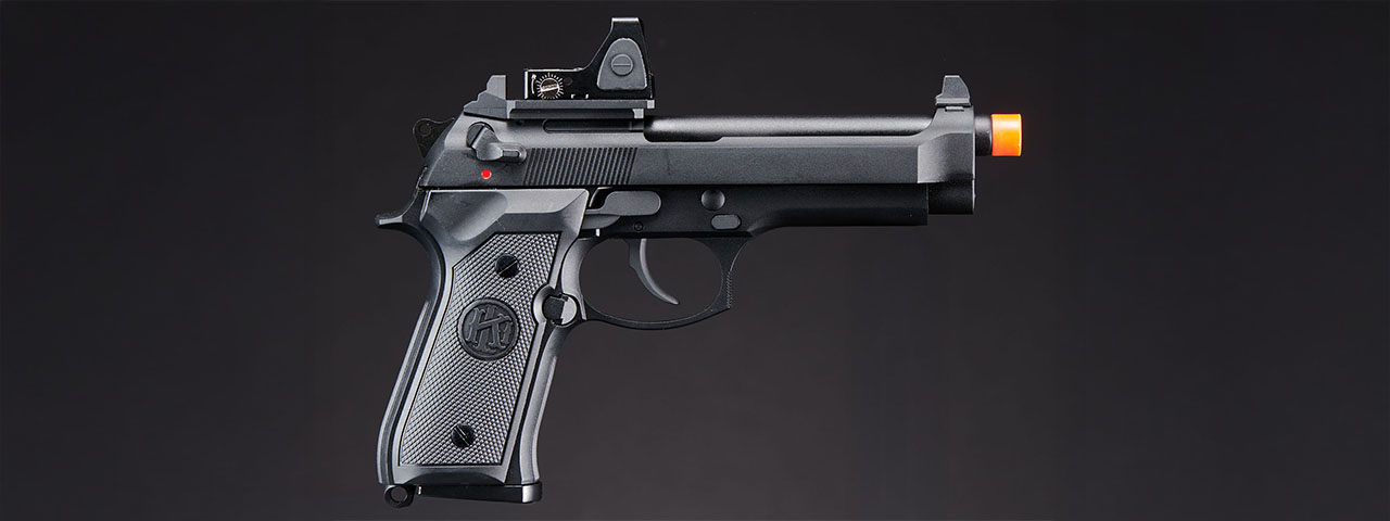 KLI KL92 Optic Ready 6mm Dual Power CO2 Gas Blowback Airsoft Pistol - (Black)