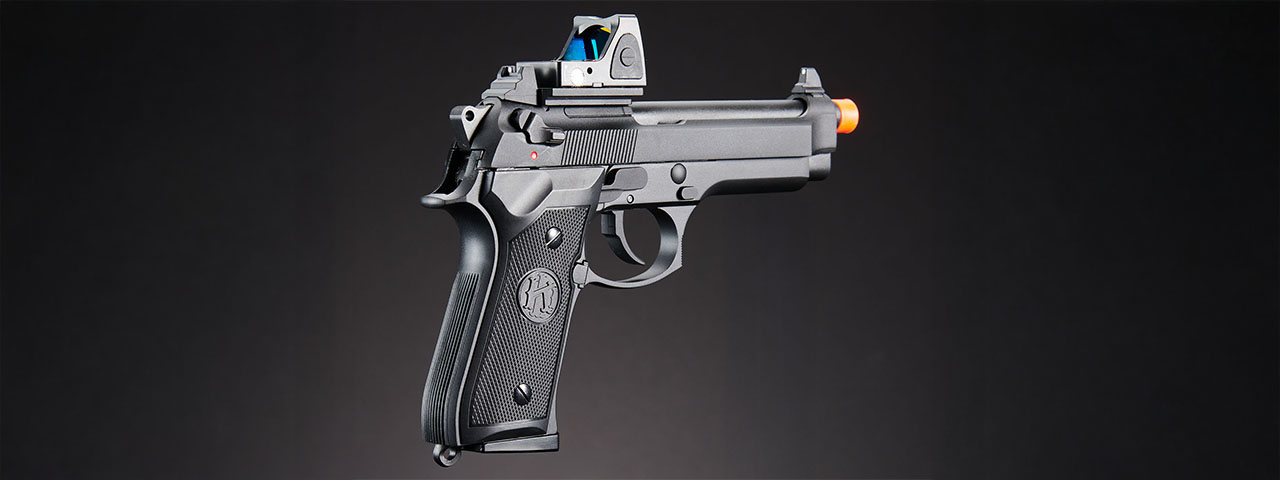 KLI KL92 Optic Ready 6mm Dual Power CO2 Gas Blowback Airsoft Pistol - (Black)