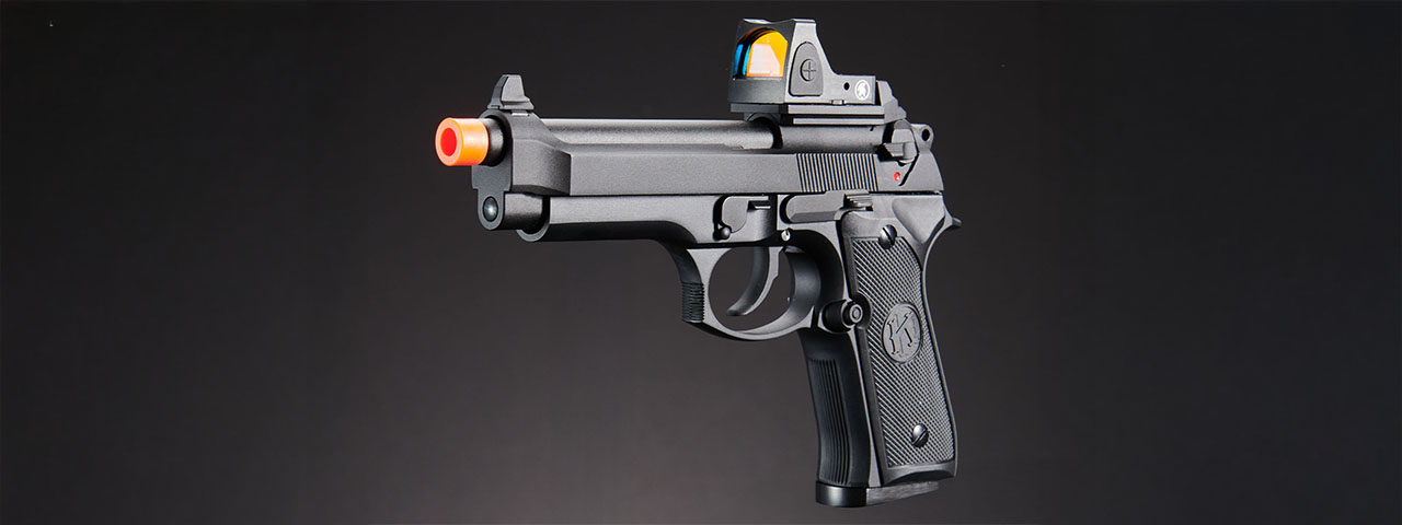 KLI KL92 Optic Ready 6mm Dual Power CO2 Gas Blowback Airsoft Pistol - (Black)