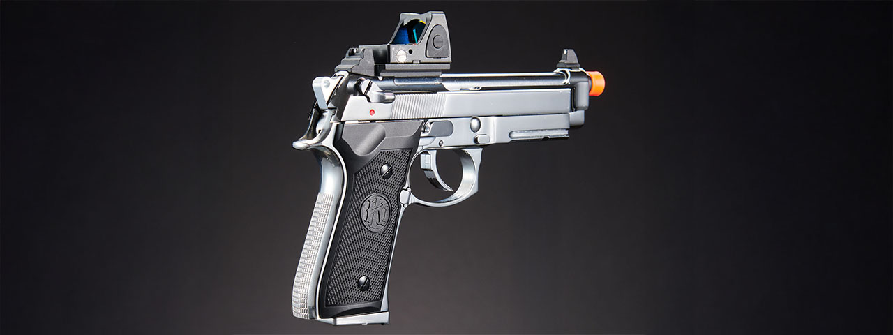 KLI KL-92 AI Optic Ready Silver Version 6mm Dual Power CO2/Gas Blowback Airsoft Pistol - (Silver )