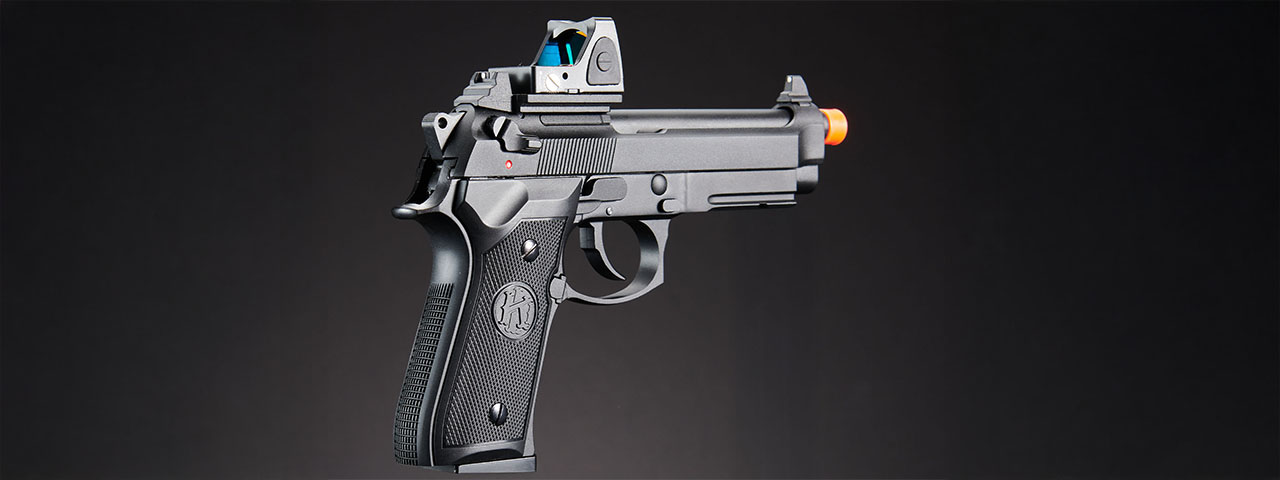 KLI KL-92 AI Optic Ready 6mm Dual Power CO2/Gas Blowback Airsoft Pistol - (Black)