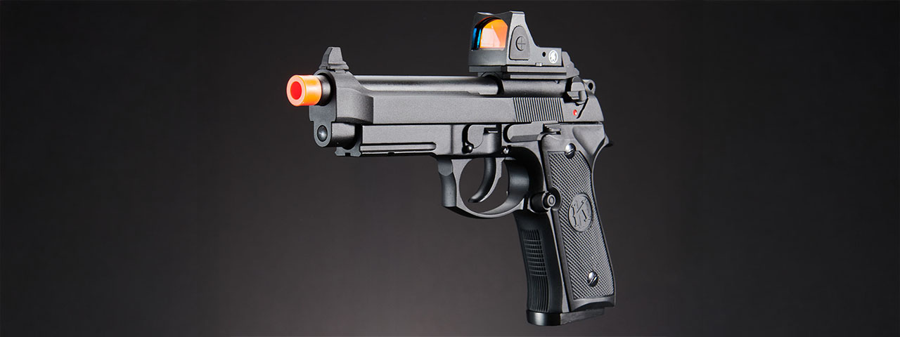 KLI KL-92 AI Optic Ready 6mm Dual Power CO2/Gas Blowback Airsoft Pistol - (Black)