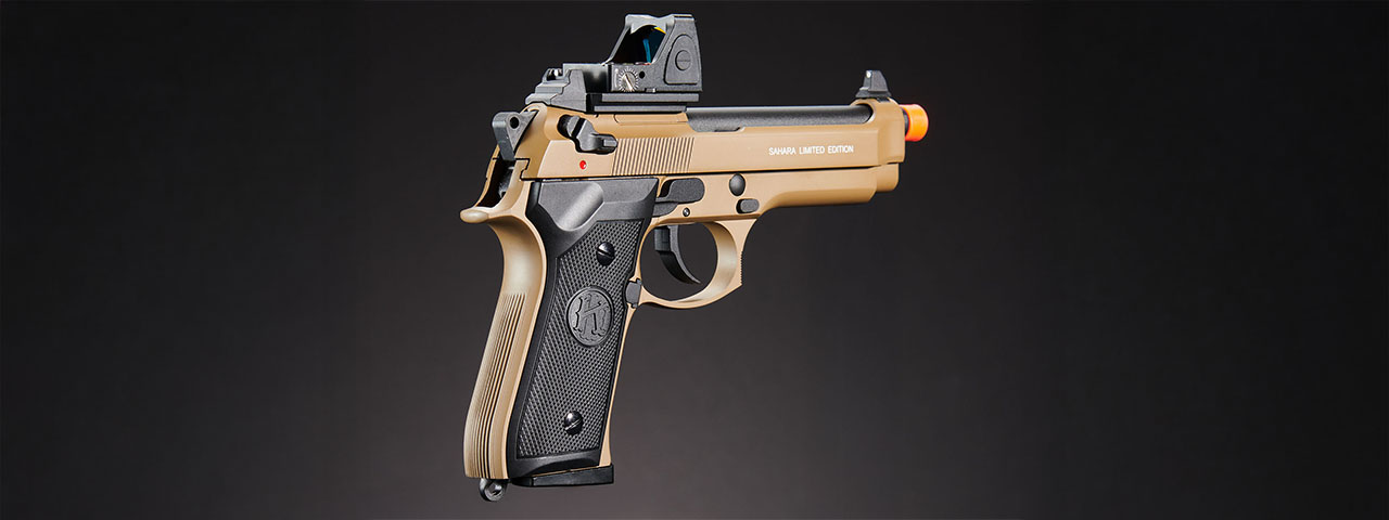 KLI KL-92 SAHARA Limited Edition 6mm Dual Power CO2/Gas Blowback Airsoft Pistol - (Tan)