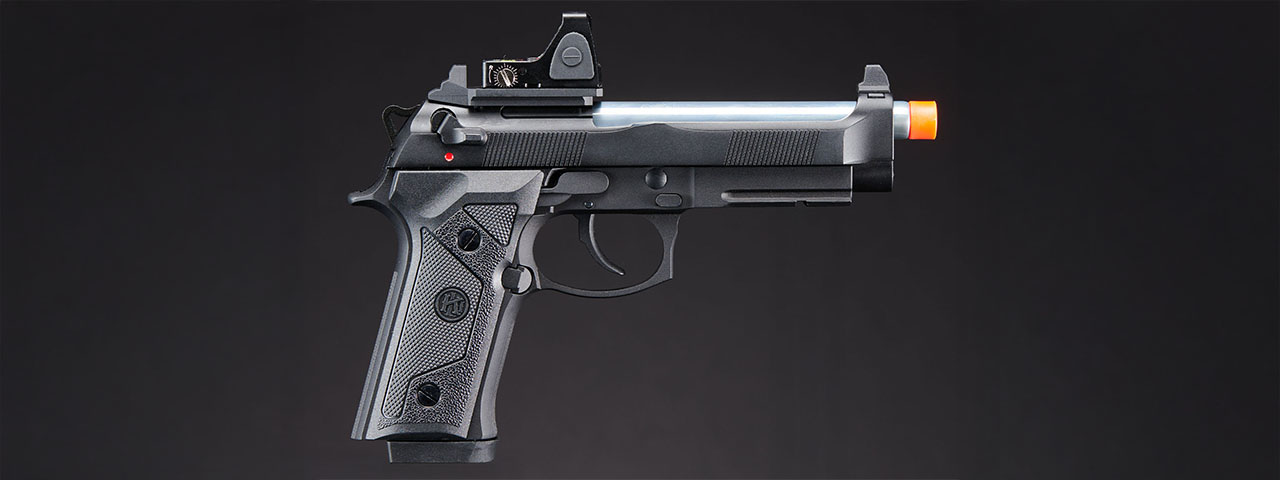 KLI KL-92 Elite IA Optic Ready 6mm Dual Power CO2/Gas Blowback Airsoft Pistol - (Black)