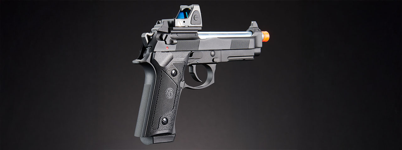 KLI KL-92 Elite IA Optic Ready 6mm Dual Power CO2/Gas Blowback Airsoft Pistol - (Black)