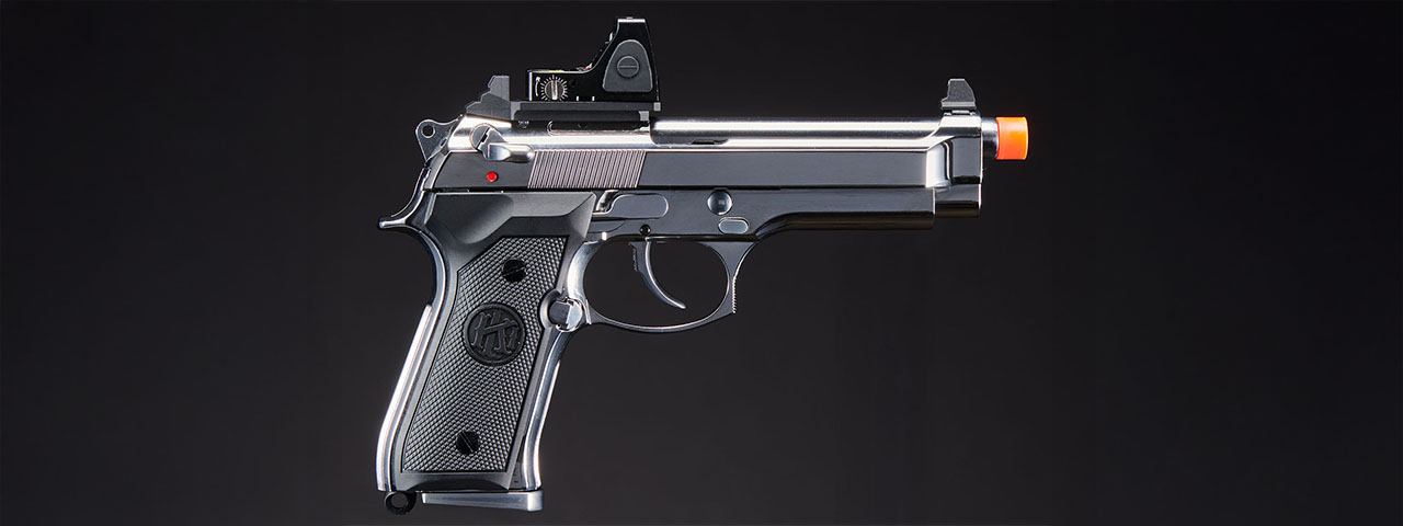 KLI KL-92 Platinum 6mm Dual Power CO2/Gas Blowback Airsoft Pistol - (Platinum)