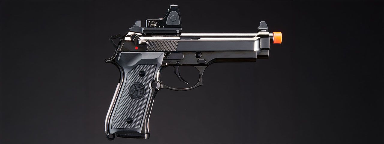 KLI KL-92 Fusion Optic Ready 6mm Dual Power CO2/Gas Blowback Airsoft Pistol - (Black/Gun Metal)