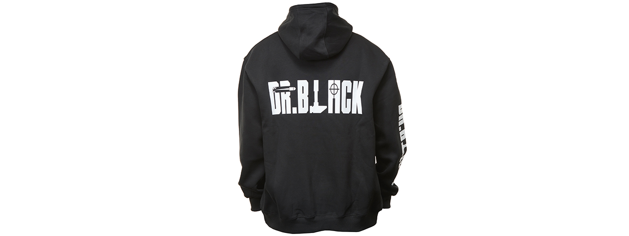 Dr. Black Heartbeat Pullover Hoodie - (Black/XLarge)