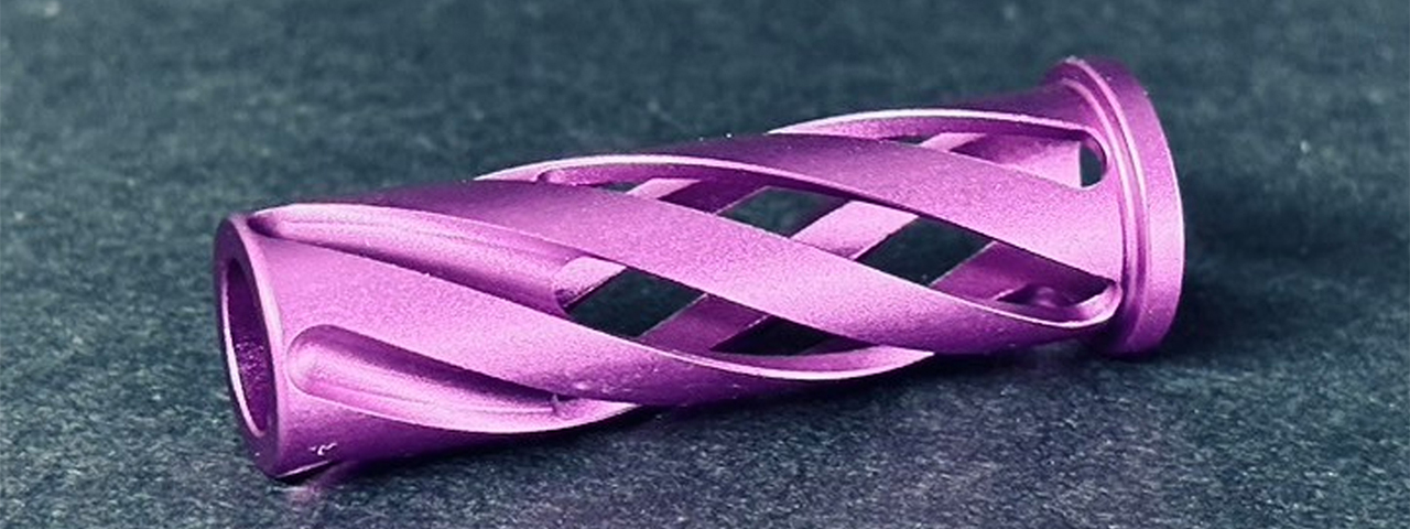 Dr. Black Aluminum Recoil Spring Guide Rod Plug for Long 5.1 TM Hi-CAPA GBB Pistols - (Purple)