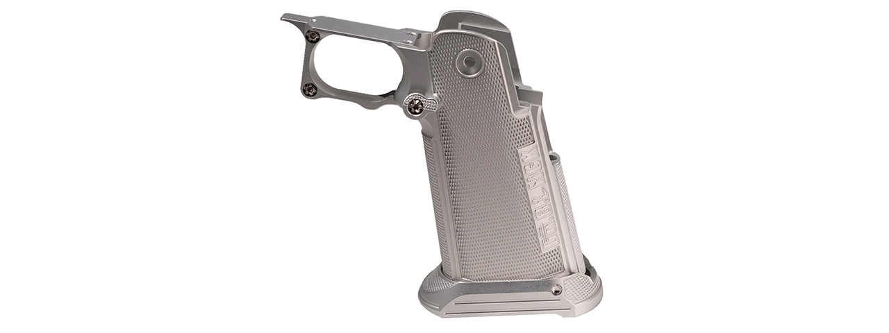 Dr. Black CNC Aluminum Type B Grip for Tokyo Marui Hi-Capa GBB Airsoft Pistols - (Silver)
